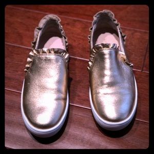Kate Spade rose gold slip-I'm sneakers sz 8